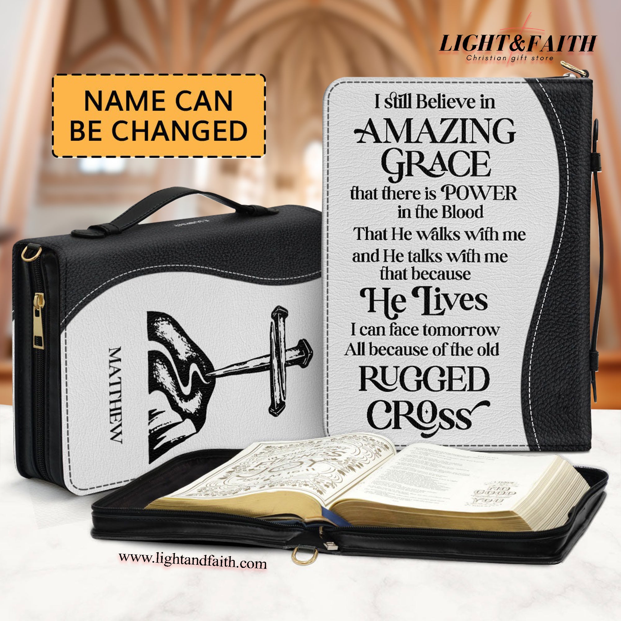Personalized Cross Bible Case, Bible Cover With Handle, Best Gift For Team Leaders, Christian Gift, Bible Covers Jesus Gifts